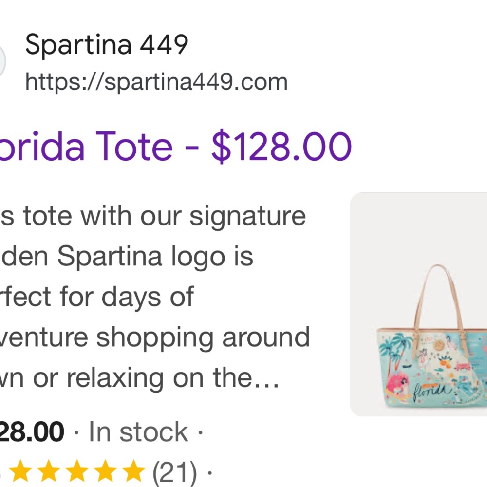 Spartina Florida Print Tote Bag - Multicolor - Picture 5 of 5